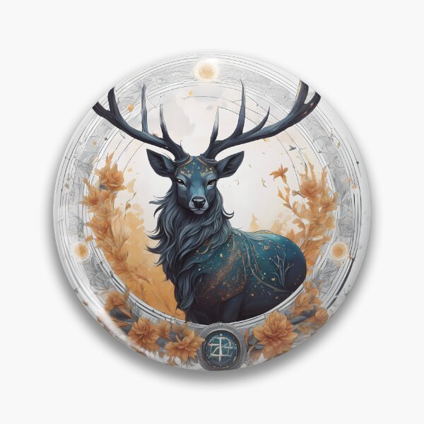 Item preview, Mystical Zodiac Deer – Celestial Stag Fantasy Nature Design designed and sold by MystiqSlav.