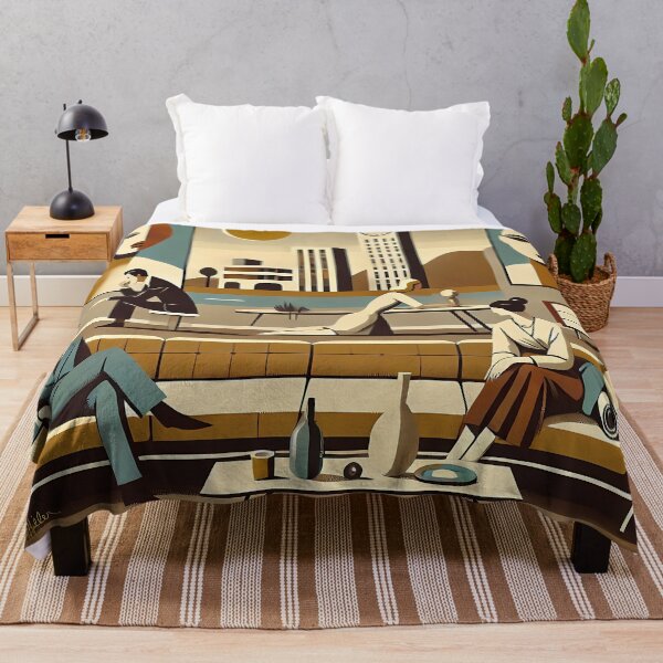 Item preview, Mid Century Modern Interior Design Art Lounge designed and sold by Lee Hiller Designs.