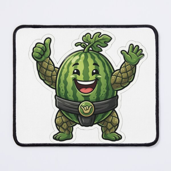 Item preview, Funny Sumo Watermelon Wrestler Sticker - Cute Kawaii Fruit Art designed and sold by zakman02.