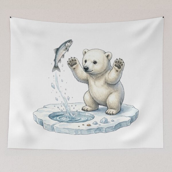 Item preview, An adorable fluffy baby polar bear designed and sold by CHRIST5000.