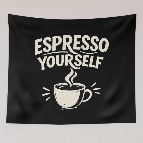 Item preview, Espresso Yourself – Funny Coffee Typography designed and sold by AlvelinaCP.