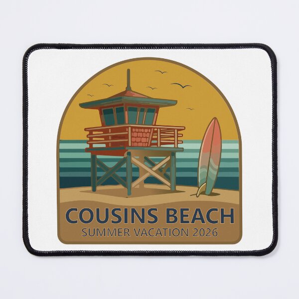 Item preview, Cousins Beach Summer Vacation 2026 Lifeguard Tower Surf Art designed and sold by PixelWaveBD.