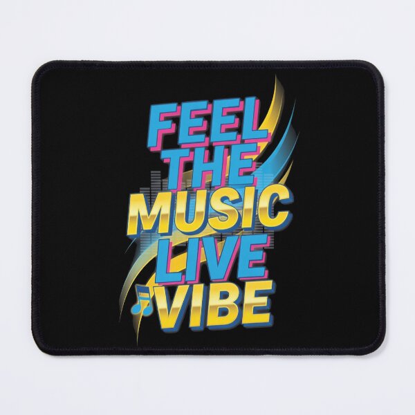 Item preview, Feel the Music Live Vibe Neon Graphic designed and sold by PixelQ.