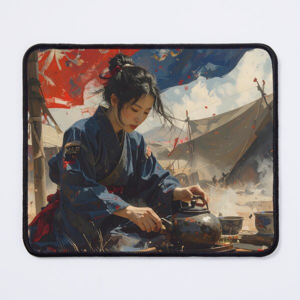 Item preview, Samurai tea ceremony — Zen bushido aesthetic designed and sold by Schoenenwald - Illustrations Uniques et Originales.