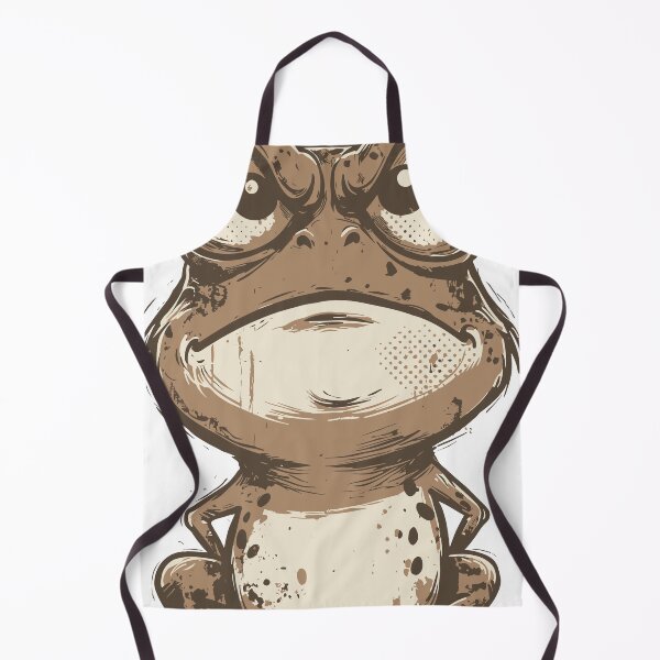 Item preview, A funny yet angry frog creature drawn with rough brush textures. The expressive face creates a strong visual character. designed and sold by Dejbar.