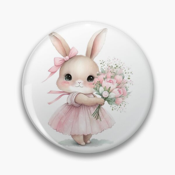 Item preview, Cute Rabbit Cartoon Sticker Design designed and sold by DoodleNestPro.