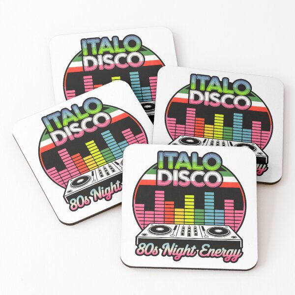 Item preview, Vintage Italo Disco – 80s DJ Nightclub Party Design designed and sold by ArcticFoxStudio.