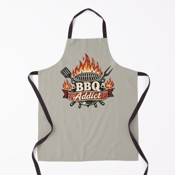 Item preview, BBQ Addict – Vintage Grill Flames BBQ Lover designed and sold by Mikoff04-arts.