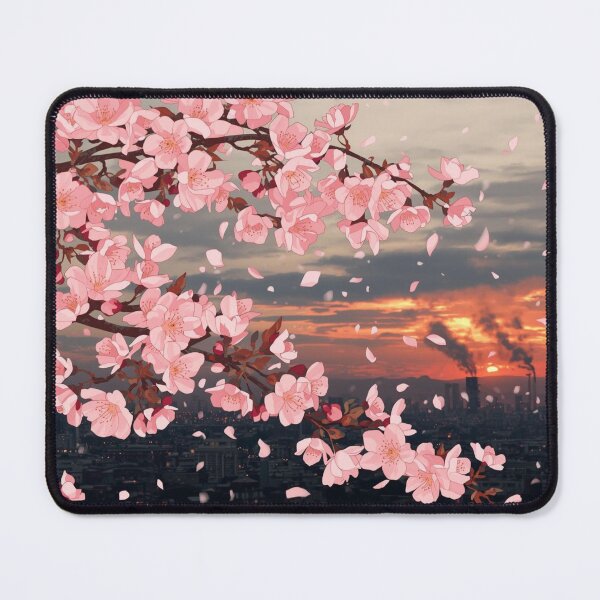 Item preview, When Cherry Blossoms Weep – War and Nature Contrast Art, Melancholic Sakura Print" designed and sold by Mintalize.