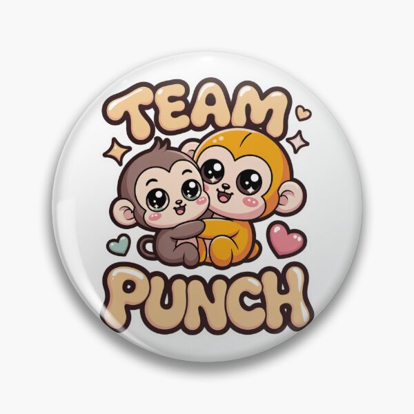 Item preview, Team Punch – Kawaii Brown & Orange Baby Monkey Best Friends Peach Sticker Graphic Tee | BFF Shirt designed and sold by DarylWelsh2024.