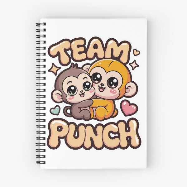 Item preview, Team Punch – Kawaii Brown & Orange Baby Monkey Best Friends Peach Sticker Graphic Tee | BFF Shirt designed and sold by DarylWelsh2024.