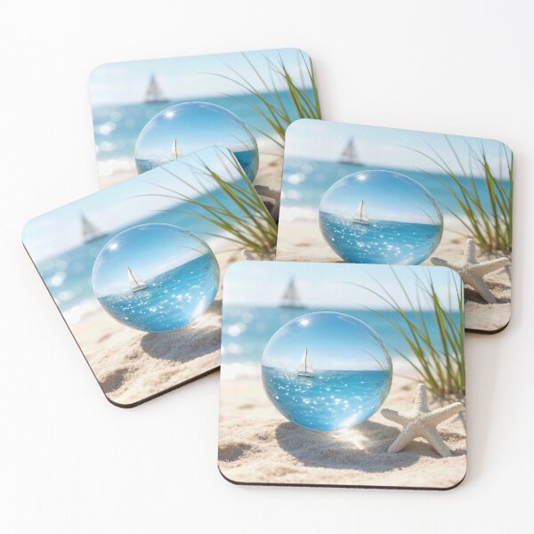 Item preview, Sailboat On Ocean Reflection In a Lens Ball designed and sold by Maria Dryfhout.