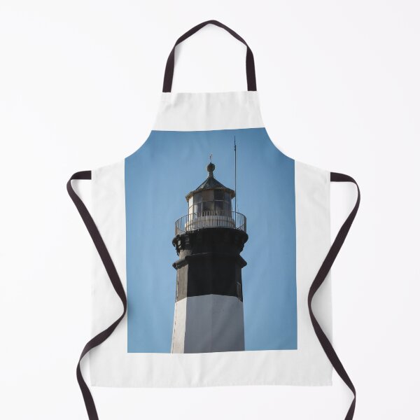 Item preview, Black and White Lighthouse Tower With Lantern Room and Balcony Against Clear Blue Sky designed and sold by Nmallia.