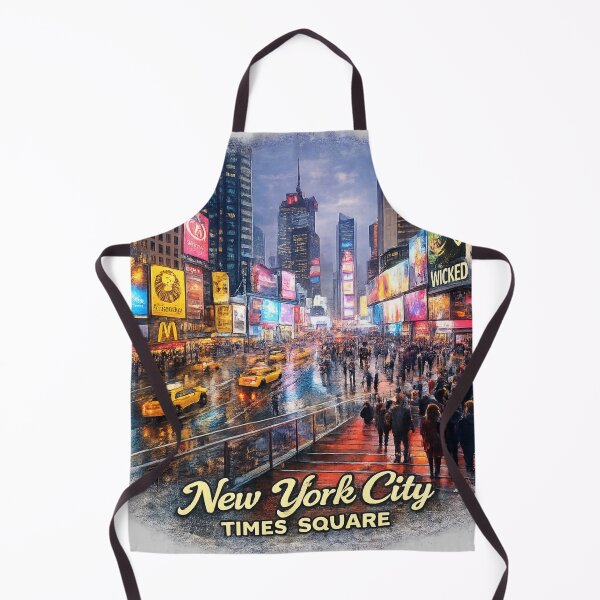 Item preview, New York City Times Square Neon Lights Travel Sticker – NYC Yellow Taxi Night Skyline designed and sold by SamEmbersLiving.
