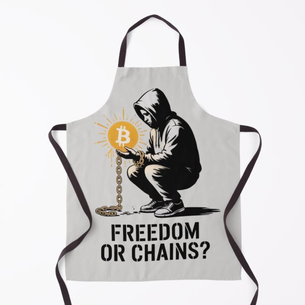 Item preview, Banksy-style Bitcoin - Freedom or chains? designed and sold by 123ks.