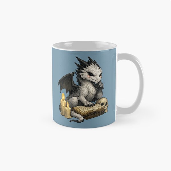 Item preview, Cute Dark Fantasy Dragon Studying Spell Book designed and sold by Hatchling Hollow.