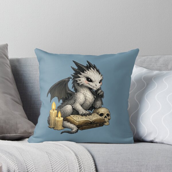 Item preview, Cute Dark Fantasy Dragon Studying Spell Book designed and sold by Hatchling Hollow.