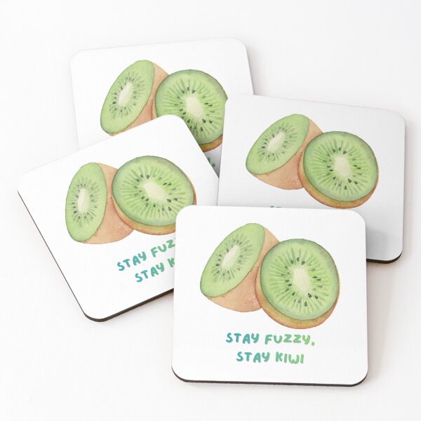 Item preview, Stay Fuzzy Stay Kiwi – Cute Kiwi Fruit Pun Watercolor Design designed and sold by Artsy Corner.
