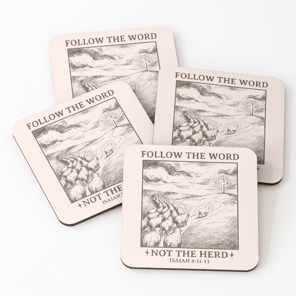 Item preview, Follow The Word Not The Herd Bible Verse Christian Faith Inspirational Message designed and sold by KLArtzStore.