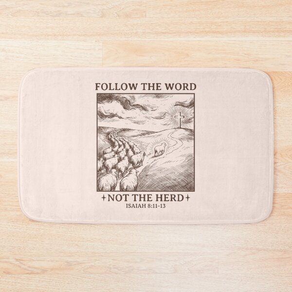 Item preview, Follow The Word Not The Herd Bible Verse Christian Faith Inspirational Message designed and sold by KLArtzStore.