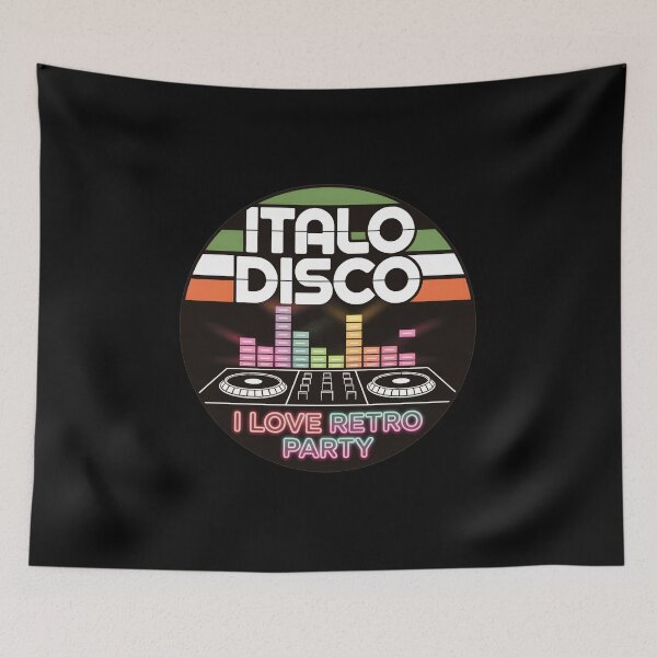Item preview, Italo Disco Retro Party – Vintage 80s DJ Club Vibes designed and sold by ArcticFoxStudio.