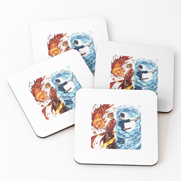 Item preview, Volcanic Fire and Spiral Water Anime Warrior Duel designed and sold by Animepopstudio.
