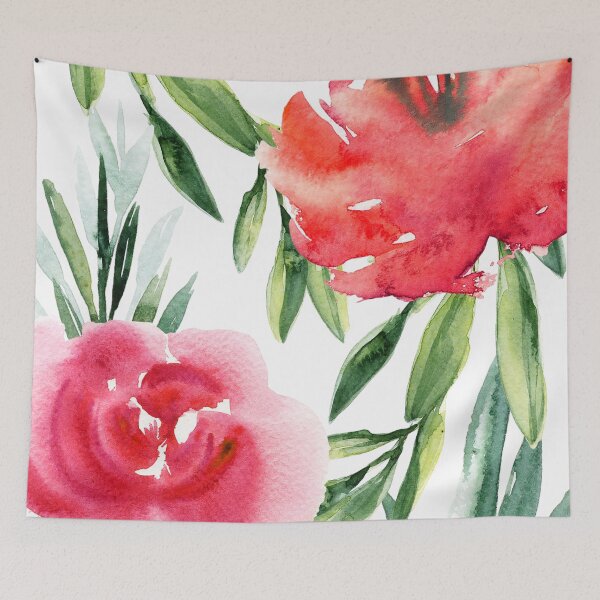 Item preview, Bright Flowers with Green Leaves designed and sold by MathisDesigns.