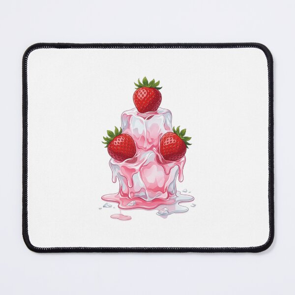 Item preview, Postre de fresas goteando: arte estético y adorable de fresas derretidas. designed and sold by ThreadThatSpeak.