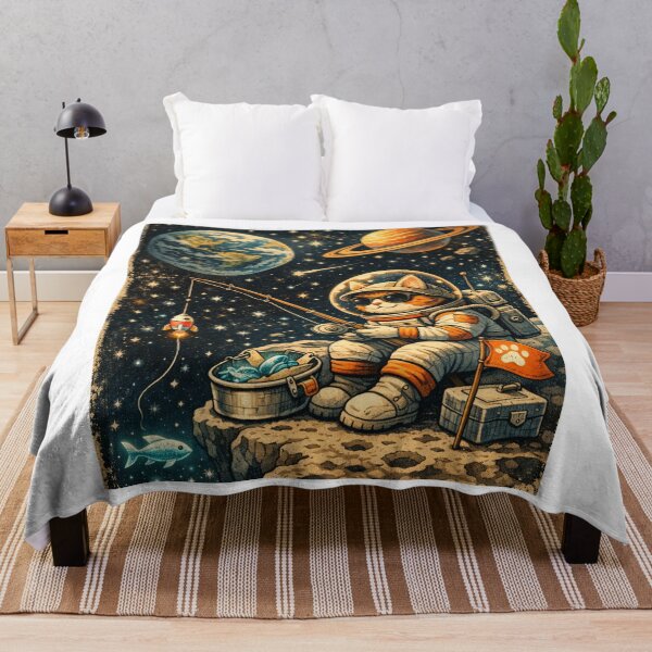 Item preview, Space Cat Fishing Adventure designed and sold by CrumbyCrab62.