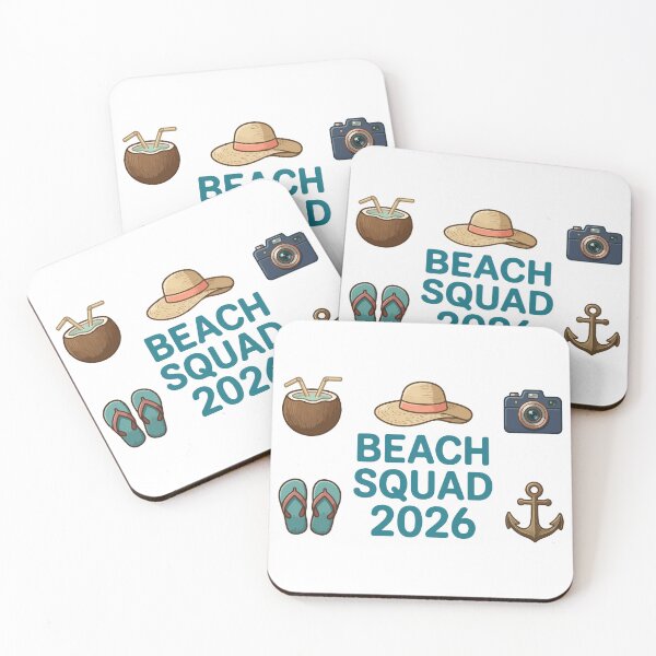 Item preview, Beach Squad 2026 Summer Essentials Vacation Icon Art designed and sold by PixelWaveBD.