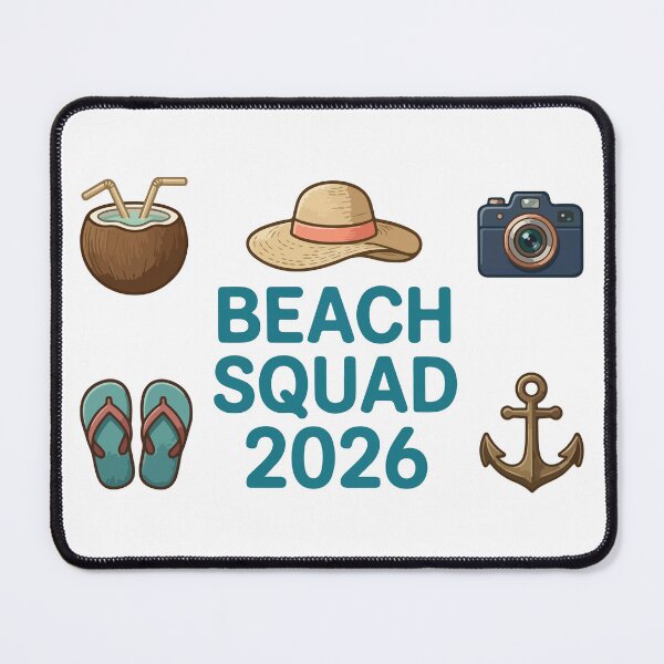 Item preview, Beach Squad 2026 Summer Essentials Vacation Icon Art designed and sold by PixelWaveBD.