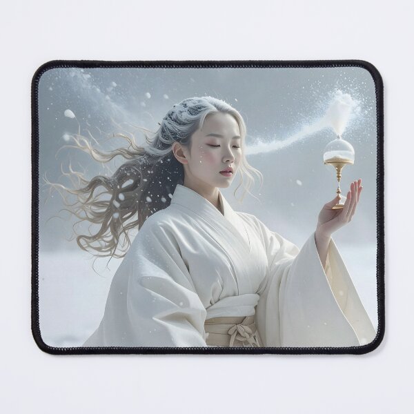 Item preview, Snow Spirit Hourglass — Winter Mystic Priestess designed and sold by Schoenenwald - Illustrations Uniques et Originales.