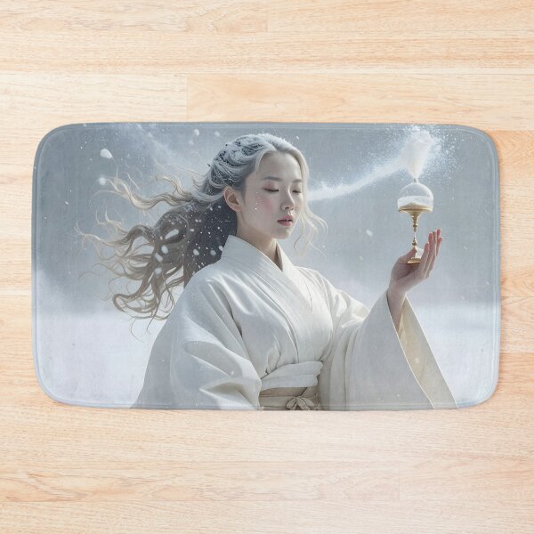 Item preview, Snow Spirit Hourglass — Winter Mystic Priestess designed and sold by Schoenenwald — Art Japonais, Zen & Nature.