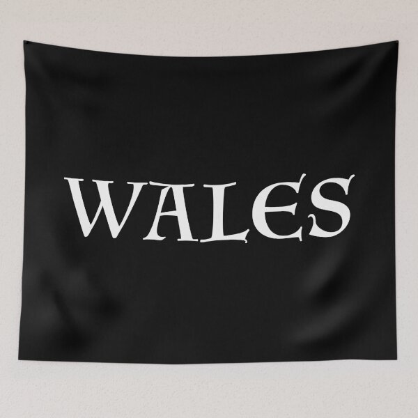 Item preview, Wales old medieval style text (White) designed and sold by STUDIO-72.