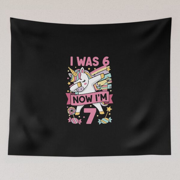 Item preview, Unicorn 6 7 Birthday I-Was-6-Now-I-am-7 designed and sold by PopStars1993.