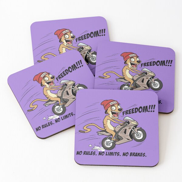 Item preview, Adrenaline Junkie Meerkat - No Rules No Limits designed and sold by mAXiBoOM.
