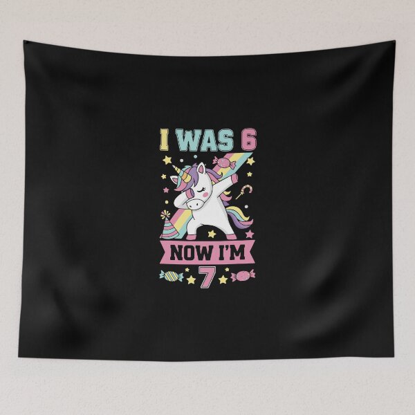 Item preview, 7th Birthday Unicorn I Was 6 Now I am 7 designed and sold by PopStars1993.