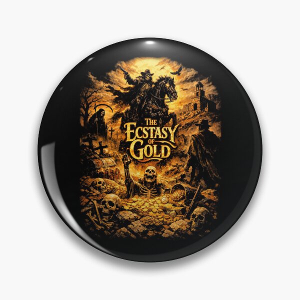 Item preview, The Ecstasy of Gold Skeleton Cowboy Art designed and sold by hudhagha.