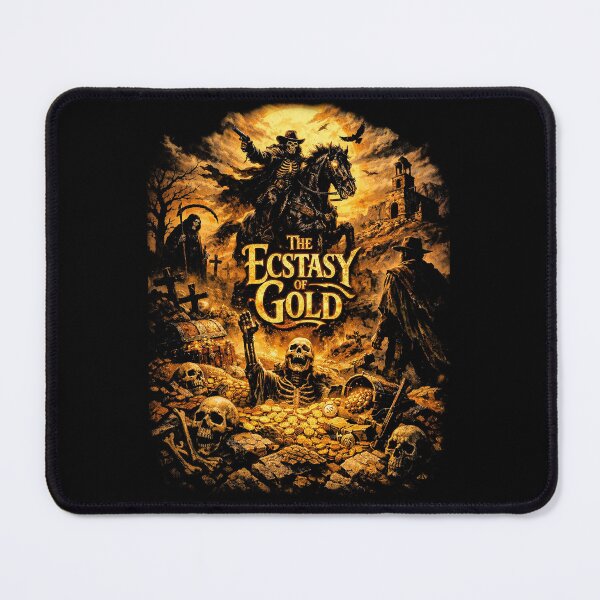 Item preview, The Ecstasy of Gold Skeleton Cowboy Art designed and sold by hudhagha.