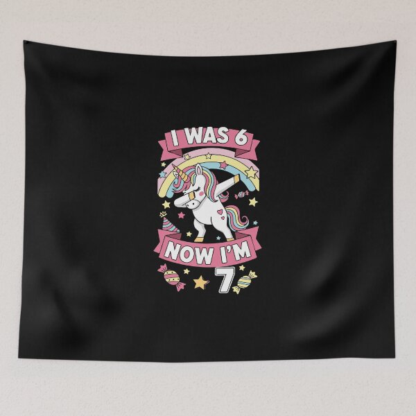 Item preview, Unicorn Birthday I Was 6 Now I am 7 designed and sold by PopStars1993.