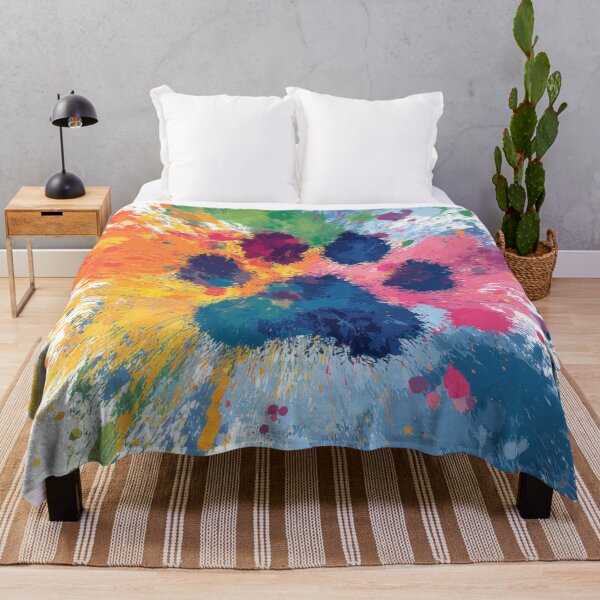 Item preview, Colorful paw print splash designed and sold by anytka.