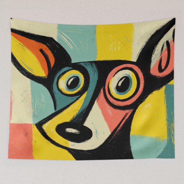 Item preview, Colorful dog art in modern style designed and sold by anytka.