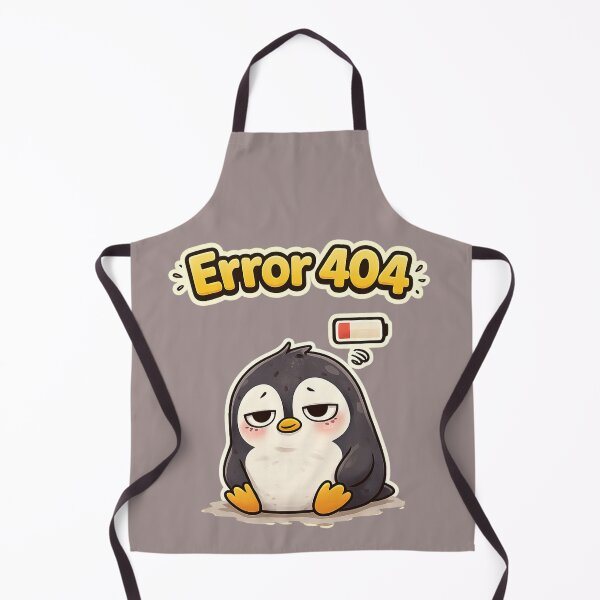Item preview, Error 404 Penguin – Funny Low Battery Cute Penguin Meme Design designed and sold by BabyStark.