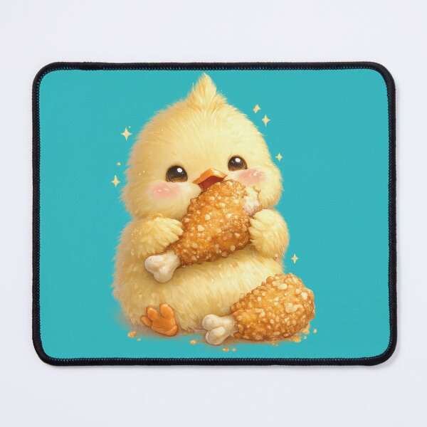 Item preview, Cute Chick With Fried Chicken Sticker designed and sold by jgvisualarts.