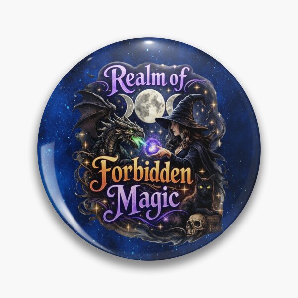 Item preview, Realm of Forbidden Magic – Witch, Dragon & Triple Moon Fantasy  designed and sold by MysticOzzy.
