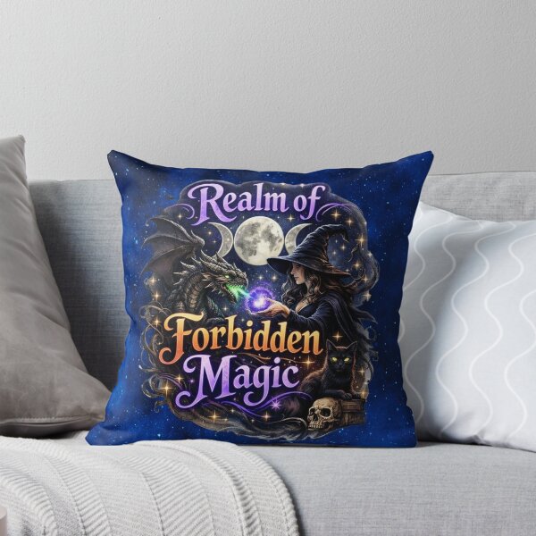 Item preview, Realm of Forbidden Magic – Witch, Dragon & Triple Moon Fantasy  designed and sold by MysticOzzy.