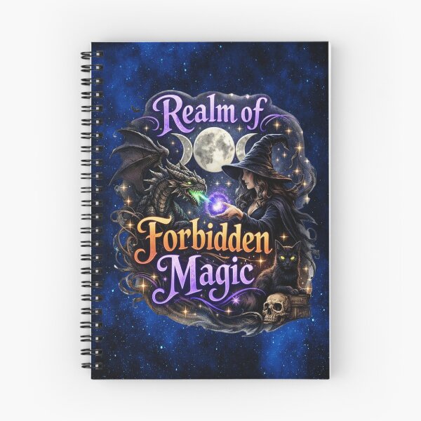 Item preview, Realm of Forbidden Magic – Witch, Dragon & Triple Moon Fantasy  designed and sold by MysticOzzy.