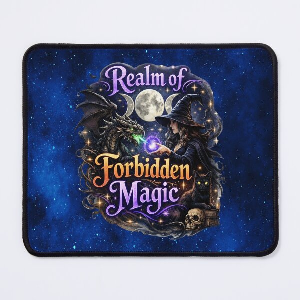 Item preview, Realm of Forbidden Magic – Witch, Dragon & Triple Moon Fantasy designed and sold by MysticOzzy.