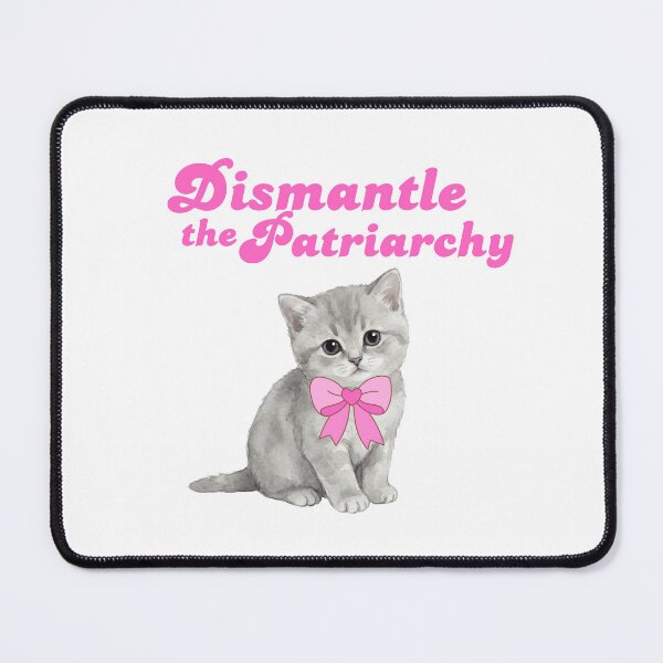 Item preview, Dismantle the Patriarchy – Cute Feminist Cat Sticker designed and sold by SadGrrlsClub.