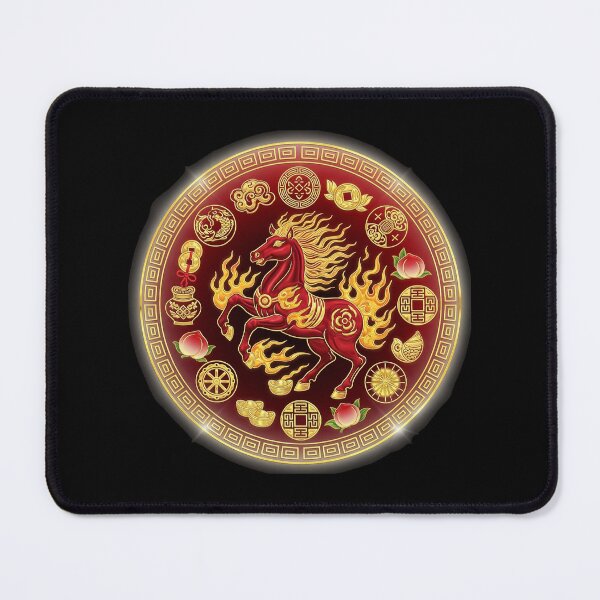 Item preview, Chinese Zodiac Fire Horse 2026 Feng Shui Prosperity Mandala designed and sold by PixelQ.